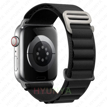 Alp kayış için Apple saat bandı 45mm 49mm Iwatch serisi 9 8 7 Se Ultra 2 aksesuarları kordonlu saat 44mm 41mm 40mm Correa bilezik200000049:100013775#black;200000051:100016946#42 - 44 - 45 - 49mm