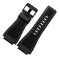 Dışbükey silikon lastik saat kayışı için çan serisi BR01 BR03 erkekler kordonlu saat su geçirmez bilezik kemer Ross siyah 33*24mm200000049:193#Black - black buckle;200000051:168#24mm