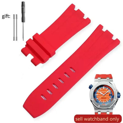 AP Audemars ve Piguet için 15703 kraliyet meşe Offshore5:361385#30x24mm;200000049:10#Red - no buckle