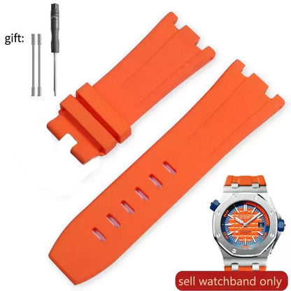 AP Audemars ve Piguet için 15703 kraliyet meşe Offshore5:361385#30x24mm;200000049:496#Orange - no buckle