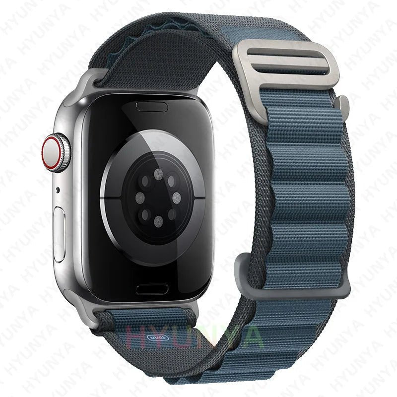 Alp kayış için Apple saat bandı 45mm 49mm Iwatch serisi 9 8 7 Se Ultra 2 aksesuarları kordonlu saat 44mm 41mm 40mm Correa bilezik200000049:201449062#dark gray blue;200000051:100016946#42 - 44 - 45 - 49mm