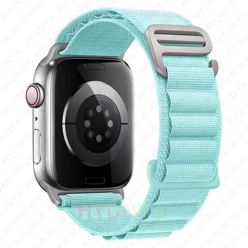 Alp kayış için Apple saat bandı 45mm 49mm Iwatch serisi 9 8 7 Se Ultra 2 aksesuarları kordonlu saat 44mm 41mm 40mm Correa bilezik200000049:865#light blue;200000051:100016946#42 - 44 - 45 - 49mm