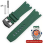 AP Audemars ve Piguet için 15703 kraliyet meşe Offshore5:361385#30x24mm;200000049:201449057#Army green - Black - K14