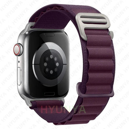 Alp kayış için Apple saat bandı 45mm 49mm Iwatch serisi 9 8 7 Se Ultra 2 aksesuarları kordonlu saat 44mm 41mm 40mm Correa bilezik200000049:1366657163#wine red;200000051:100016946#42 - 44 - 45 - 49mm