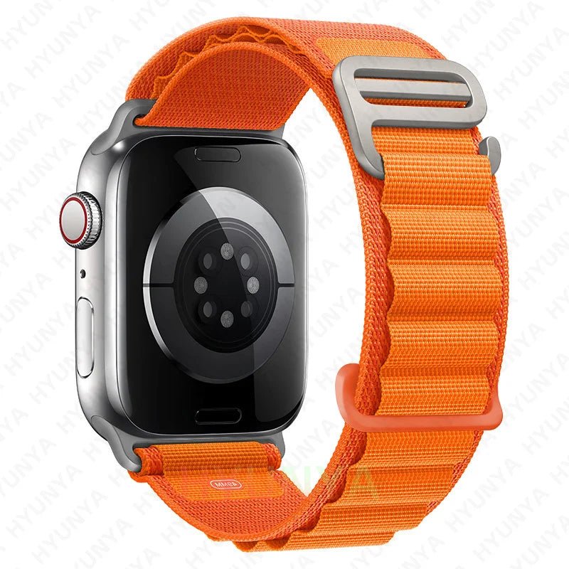 Alp kayış için Apple saat bandı 45mm 49mm Iwatch serisi 9 8 7 Se Ultra 2 aksesuarları kordonlu saat 44mm 41mm 40mm Correa bilezik200000049:3348727#orange;200000051:100016946#42 - 44 - 45 - 49mm