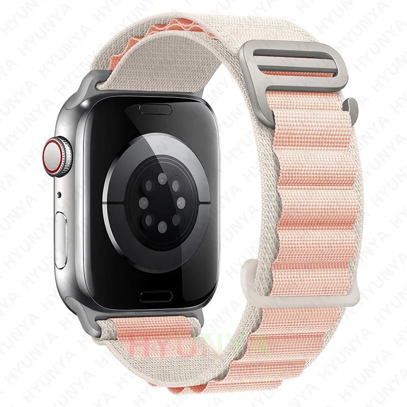 Alp kayış için Apple saat bandı 45mm 49mm Iwatch serisi 9 8 7 Se Ultra 2 aksesuarları kordonlu saat 44mm 41mm 40mm Correa bilezik200000049:201009050#pink;200000051:100016946#42 - 44 - 45 - 49mm