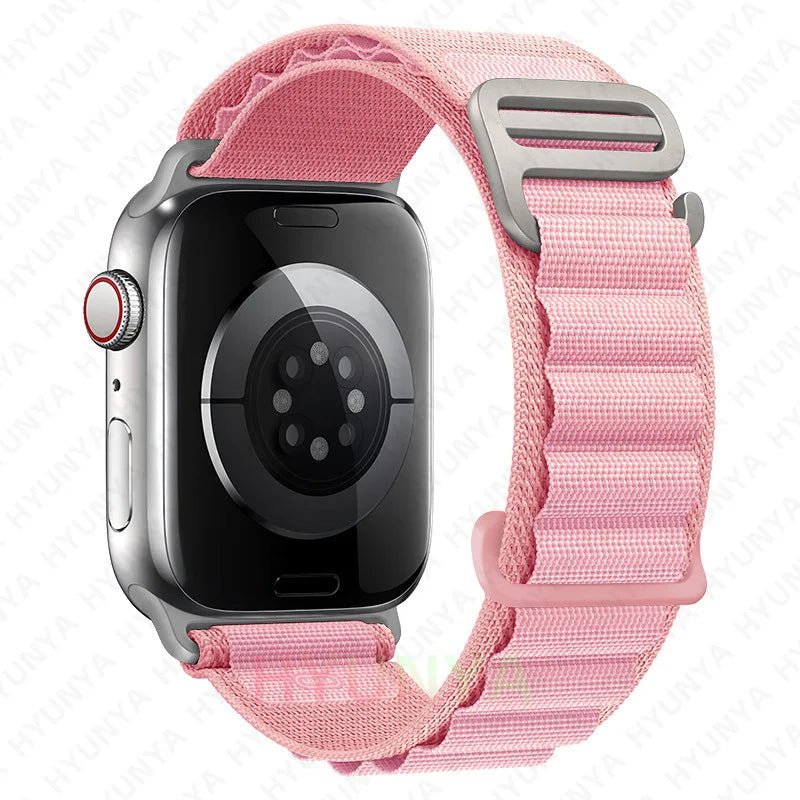 Alp kayış için Apple saat bandı 45mm 49mm Iwatch serisi 9 8 7 Se Ultra 2 aksesuarları kordonlu saat 44mm 41mm 40mm Correa bilezik200000049:201009050#pink;200000051:100016946#42 - 44 - 45 - 49mm