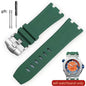 AP Audemars ve Piguet için 15703 kraliyet meşe Offshore5:361385#30x24mm;200000049:201102690#Army green - Steel - K14