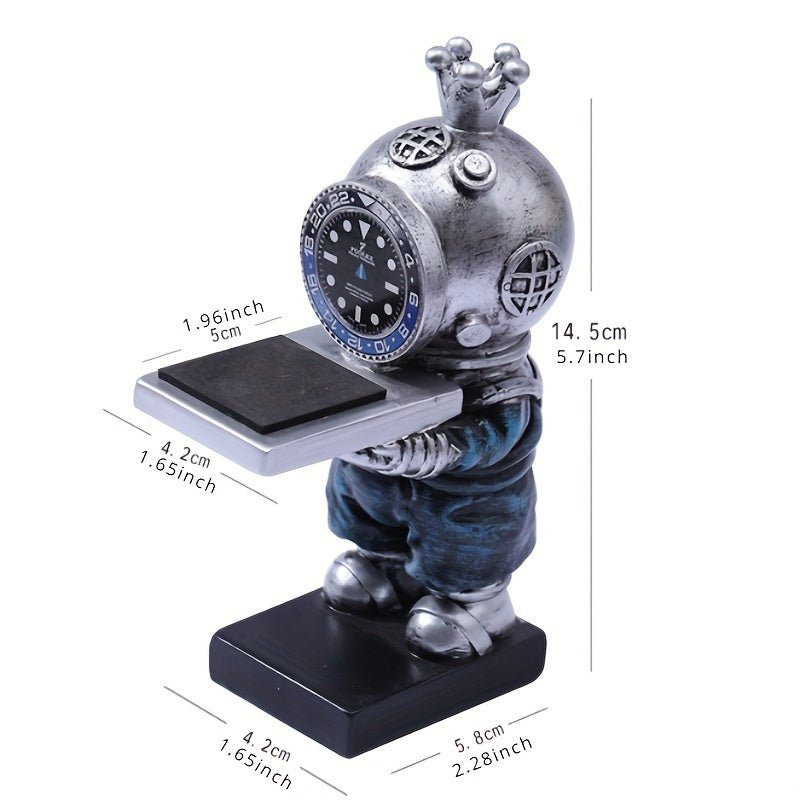 Creative Diver Watch Stand - Unique Green Water Design, Jewelry Display & Storage RackCR284502