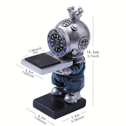 Creative Diver Watch Stand - Unique Green Water Design, Jewelry Display & Storage RackCR284502