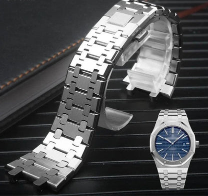 26mm 28mm Silver 316L Stainless Steel Bracelet For AP 15400200000049:3348727#silvery;200000051:100016944#26mm