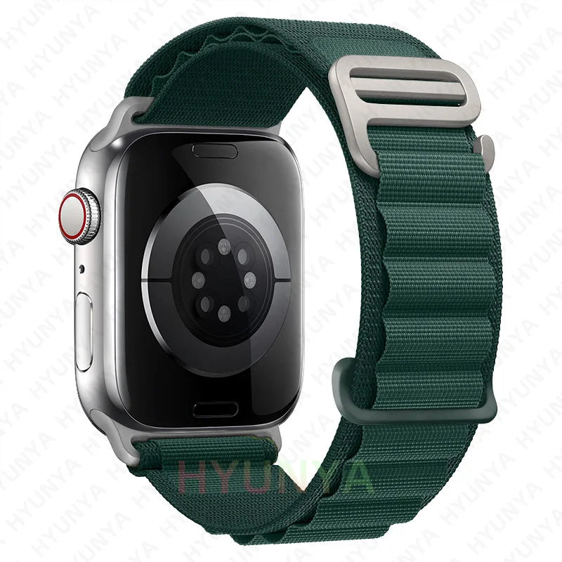 Alp kayış için Apple saat bandı 45mm 49mm Iwatch serisi 9 8 7 Se Ultra 2 aksesuarları kordonlu saat 44mm 41mm 40mm Correa bilezik200000049:350852#starlight yellow;200000051:100016946#42 - 44 - 45 - 49mm