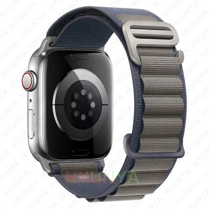 Alp kayış için Apple saat bandı 45mm 49mm Iwatch serisi 9 8 7 Se Ultra 2 aksesuarları kordonlu saat 44mm 41mm 40mm Correa bilezik200000049:504#blue gray;200000051:100016946#42 - 44 - 45 - 49mm