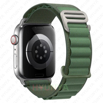 Alp kayış için Apple saat bandı 45mm 49mm Iwatch serisi 9 8 7 Se Ultra 2 aksesuarları kordonlu saat 44mm 41mm 40mm Correa bilezik200000049:94#light green;200000051:100016946#42 - 44 - 45 - 49mm