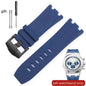 AP Audemars ve Piguet için 15703 kraliyet meşe Offshore5:361385#30x24mm;200000049:200966040#Blue - Black - K14