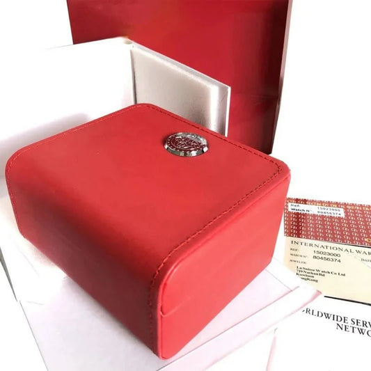 Red Luxury Watch Box Logo Personalized Leather Watch Box Storage Shockproof Organizer Portable Mysterious Packing Gifts