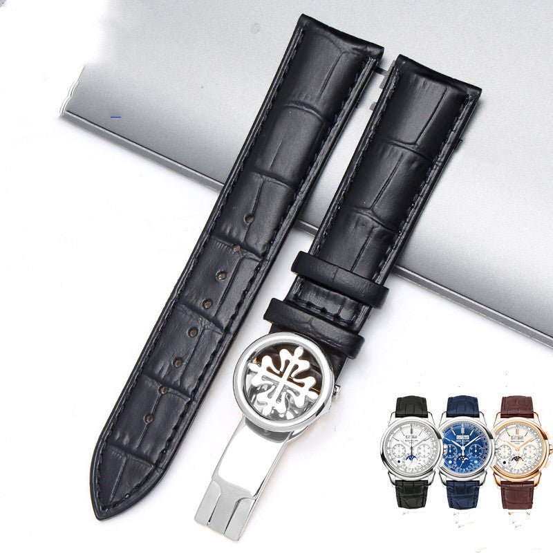 Watch strap with pattern butterfly buckle