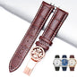 Watch strap with pattern butterfly buckle