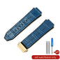 With Tool 19mm Crocodile Pattern Genuine Leather Watchbands for Hublot Yubo Watch Convex Interface Waterproof Accessories