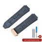 With Tool 19mm Crocodile Pattern Genuine Leather Watchbands for Hublot Yubo Watch Convex Interface Waterproof Accessories