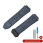 With Tool 19mm Crocodile Pattern Genuine Leather Watchbands for Hublot Yubo Watch Convex Interface Waterproof Accessories